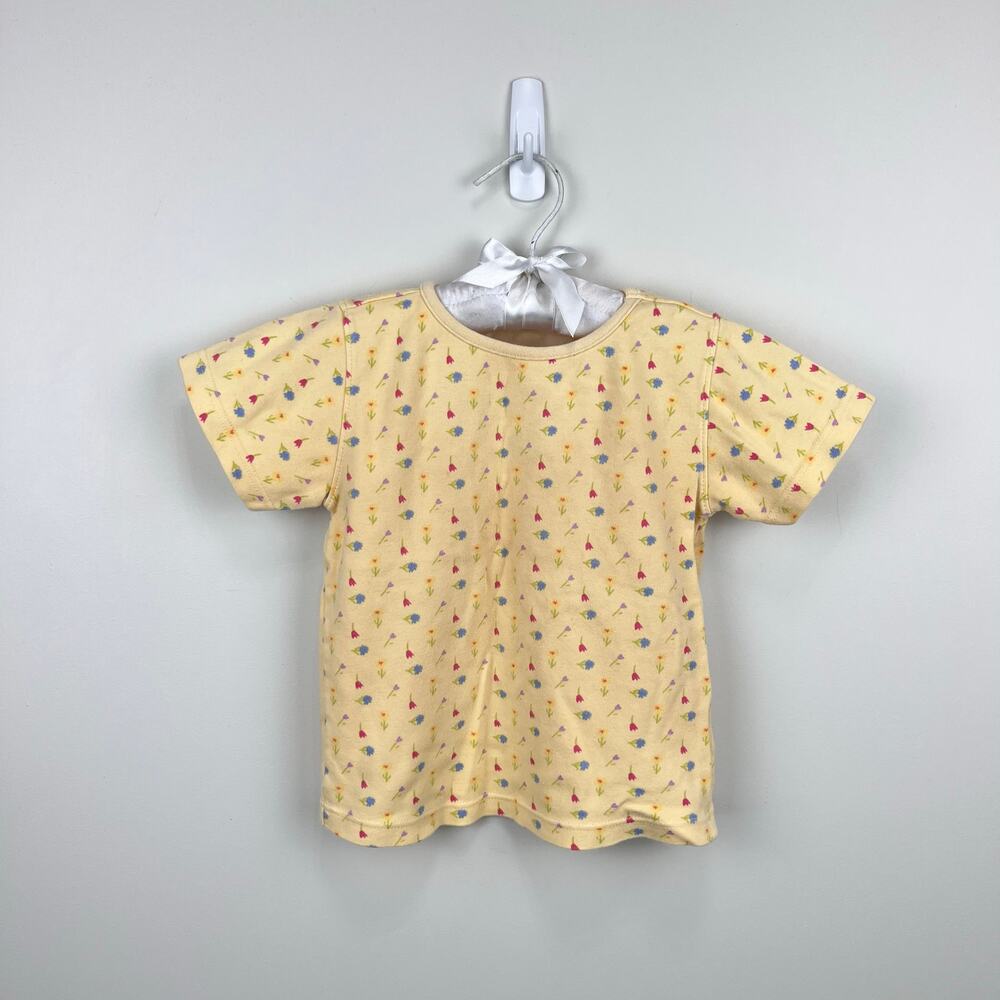 Vintage Gymboree Yellow Floral T-Shirt Medium 3-4